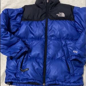 The North Face blue puffer boys jacket